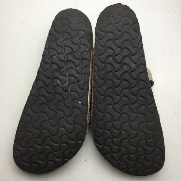 Birkenstock Florida Gold Snake Embossed 3 Strap Sandals Size 11 - Picture 6 of 12